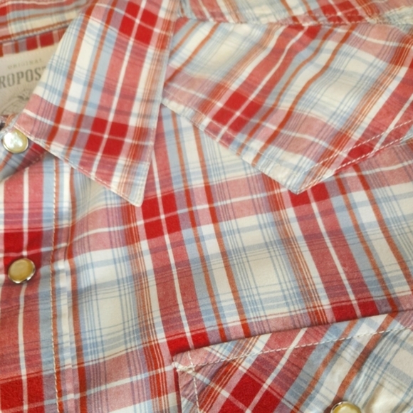 Aeropostale Plaid Snap Button Up Shirt - Picture 14 of 14